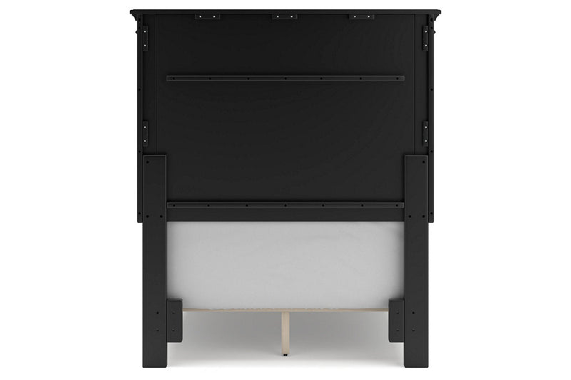 Lanolee Black Twin Panel Bed -  Ashley - DMV Furniture