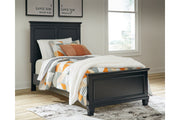 Lanolee Black Twin Panel Bed -  Ashley - DMV Furniture