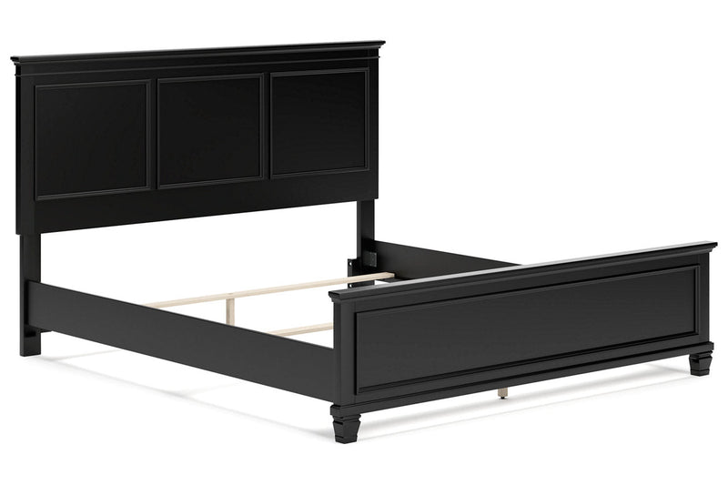 Lanolee Black California King Panel Bed -  Ashley - DMV Furniture