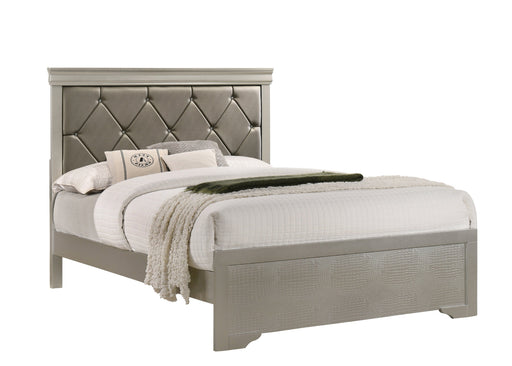 Amalia Silver Full Panel Bed - DMV Furniture