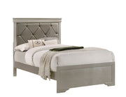 Amalia Silver Twin Panel Bed - DMV Furniture