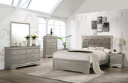 Amalia Silver King Panel Bed - DMV Furniture