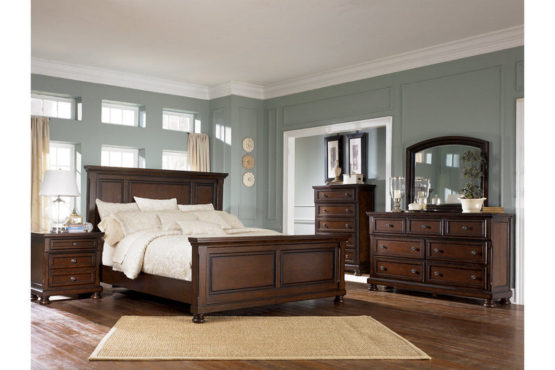 Porter Rustic Brown California King Panel Bed -  Ashley - DMV Furniture