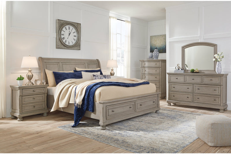 Lettner Light Gray Dresser and Mirror -  Ashley - DMV Furniture
