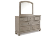 Lettner Light Gray Dresser and Mirror -  Ashley - DMV Furniture