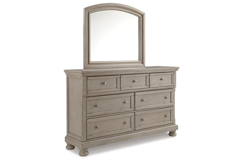Lettner Light Gray Dresser and Mirror -  Ashley - DMV Furniture