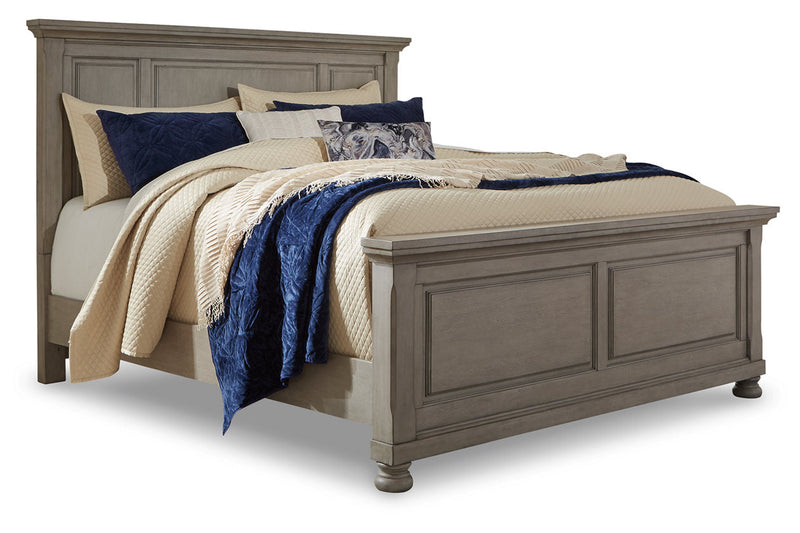Lettner Light Gray California King Panel Bed -  Ashley - DMV Furniture