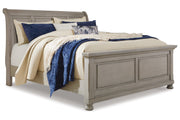 Lettner Light Gray California King Sleigh Bed -  Ashley - DMV Furniture