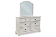 Robbinsdale Antique White Dresser and Mirror -  Ashley - DMV Furniture
