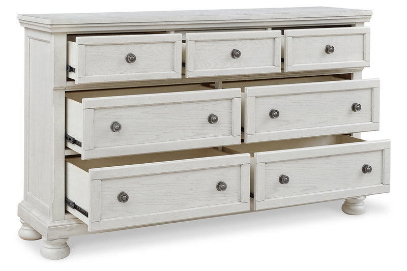 Robbinsdale Antique White Sleigh Bedroom Set from Ashley - DMV Furniture