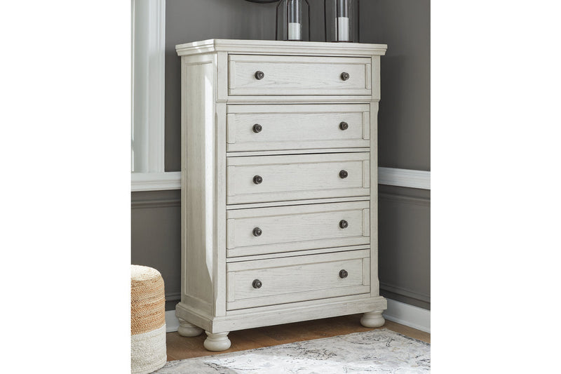 Robbinsdale Antique White Sleigh Bedroom Set from Ashley - DMV Furniture