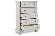 Robbinsdale Antique White Sleigh Bedroom Set from Ashley - DMV Furniture