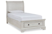 Robbinsdale Antique White Sleigh Storage Bedroom Set from Ashley - DMV Furniture
