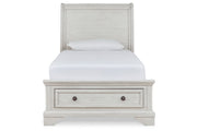 Robbinsdale Antique White Sleigh Storage Bedroom Set from Ashley - DMV Furniture