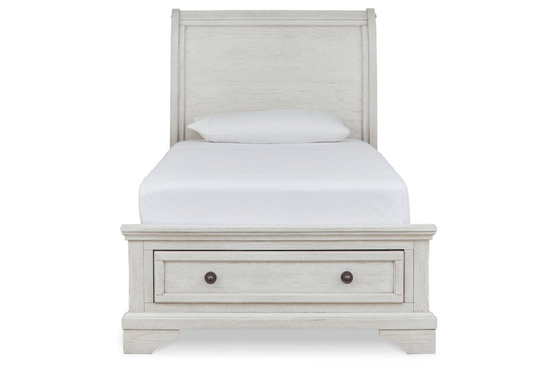 Robbinsdale Antique White Sleigh Storage Bedroom Set from Ashley - DMV Furniture