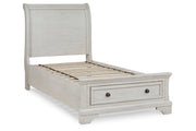 Robbinsdale Antique White Sleigh Storage Bedroom Set from Ashley - DMV Furniture