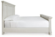 Robbinsdale Antique White California King Panel Bed -  Ashley - DMV Furniture