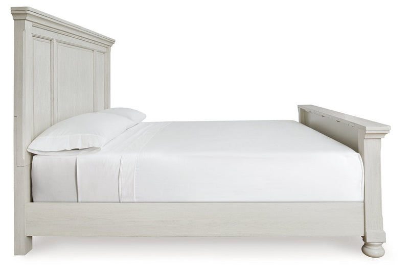 Robbinsdale Antique White California King Panel Bed -  Ashley - DMV Furniture