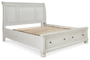 Robbinsdale Antique White Sleigh Storage Bedroom Set from Ashley - DMV Furniture