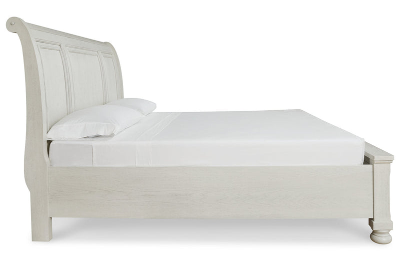 Robbinsdale Antique White Sleigh Storage Bedroom Set from Ashley - DMV Furniture