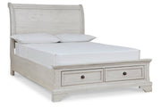 Robbinsdale Antique White Sleigh Storage Bedroom Set from Ashley - DMV Furniture