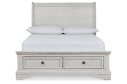 Robbinsdale Antique White Sleigh Storage Bedroom Set from Ashley - DMV Furniture