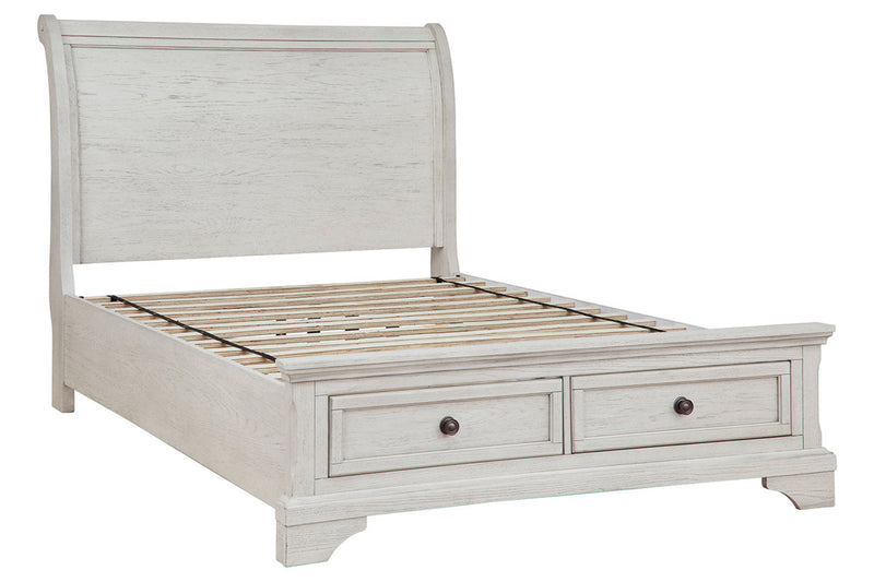 Robbinsdale Antique White Sleigh Storage Bedroom Set from Ashley - DMV Furniture