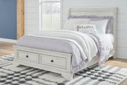Robbinsdale Antique White Sleigh Storage Bedroom Set from Ashley - DMV Furniture
