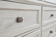 Robbinsdale Antique White Dresser and Mirror -  Ashley - DMV Furniture