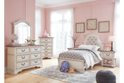 Realyn Chipped White Dresser and Mirror -  Ashley - DMV Furniture