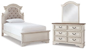 Realyn Two-tone Twin Bed, Dresser and Mirror from Ashley - DMV Furniture