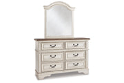 Realyn Chipped White Dresser and Mirror -  Ashley - DMV Furniture