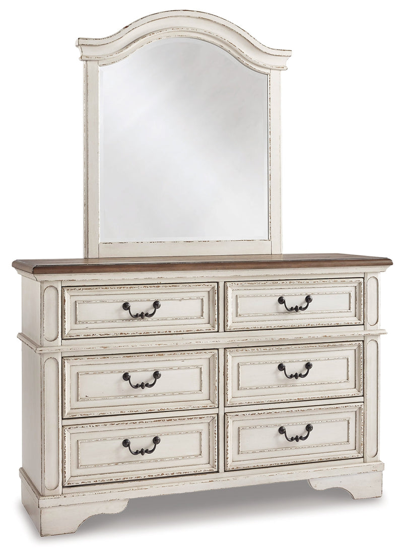 Realyn Two-tone Twin Bed, Dresser and Mirror from Ashley - DMV Furniture