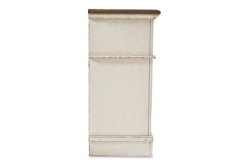 Realyn Chipped White Dresser and Mirror -  Ashley - DMV Furniture