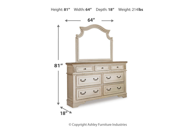 Realyn Two-tone Dresser and Mirror from Ashley - DMV Furniture