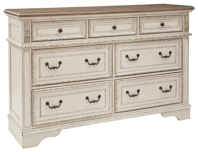 Realyn Chipped White Footboard Storage Platform Bedroom Set from Ashley - DMV Furniture