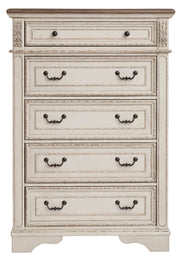 Realyn Chipped White Upholstered Panel Bedroom Set from Ashley - DMV Furniture