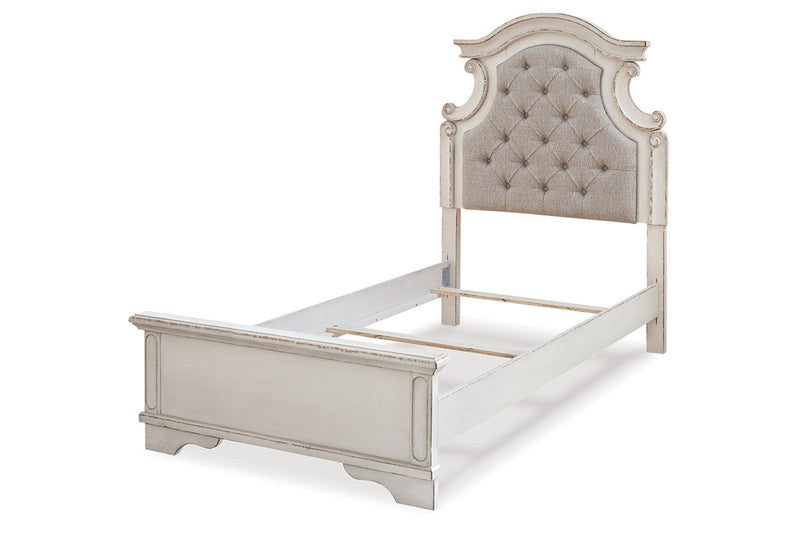 Realyn Chipped White Twin Panel Bed from Ashley - DMV Furniture