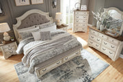 Realyn Two-tone California King Upholstered Bed from Ashley - DMV Furniture
