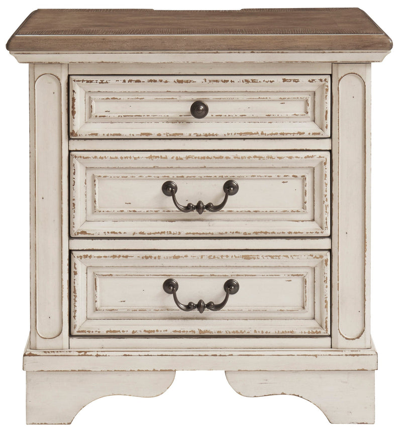 Realyn Chipped White Upholstered Panel Bedroom Set from Ashley - DMV Furniture