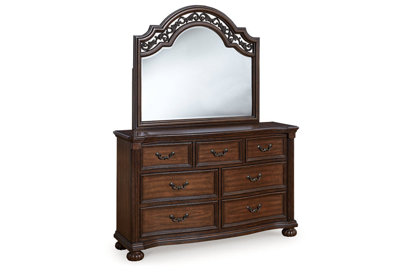 Lavinton Brown Dresser and Mirror -  Ashley - DMV Furniture