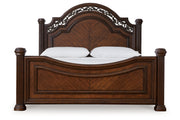 Lavinton Brown California King Poster Bed -  Ashley - DMV Furniture
