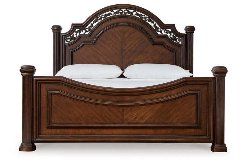 Lavinton Brown California King Poster Bed -  Ashley - DMV Furniture