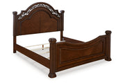 Lavinton Brown King Poster Bed -  Ashley - DMV Furniture