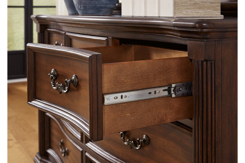 Lavinton Brown Dresser and Mirror -  Ashley - DMV Furniture