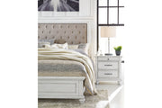 Kanwyn Whitewash California King Panel Bed from Ashley - DMV Furniture