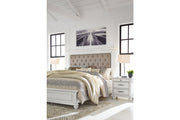 Kanwyn Whitewash California King Panel Bed from Ashley - DMV Furniture