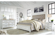Kanwyn Whitewash California King Panel Bed from Ashley - DMV Furniture