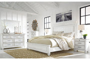 Kanwyn Whitewash California King Panel Bed -  Ashley - DMV Furniture