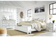 Kanwyn Whitewash California King Panel Bed -  Ashley - DMV Furniture